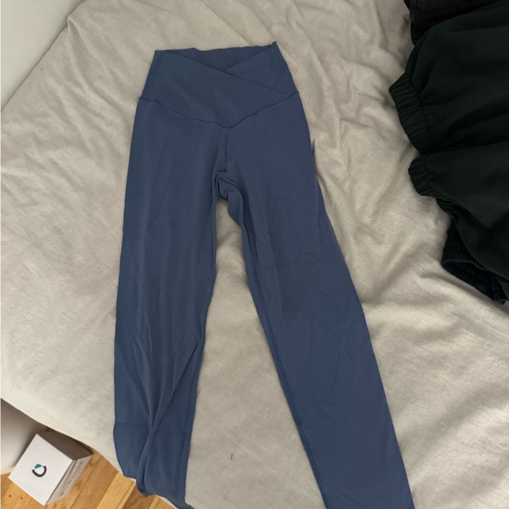Aerie blue real me cross-over leggings